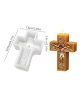 MOLDE CRUZ CON CRISTO FLORAL