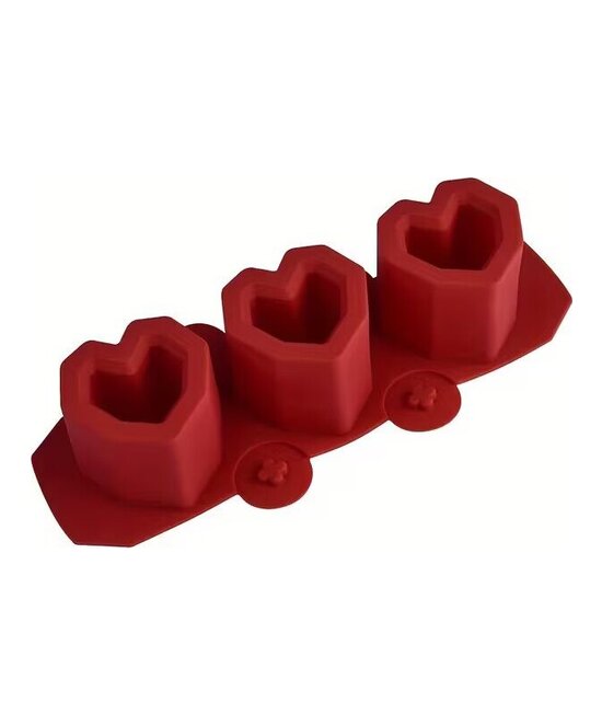 MOLDE MACETA DE CORAZONES 3 CAVIDADES