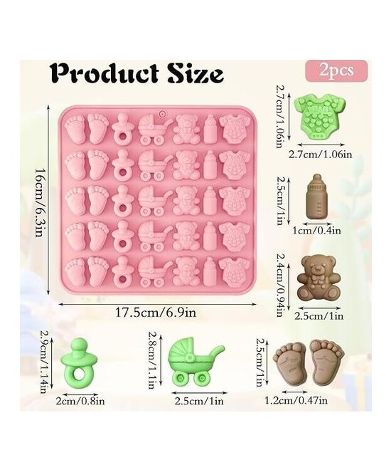 MOLDE MINI PIEZAS DE BEBE 35 CAVIDADES