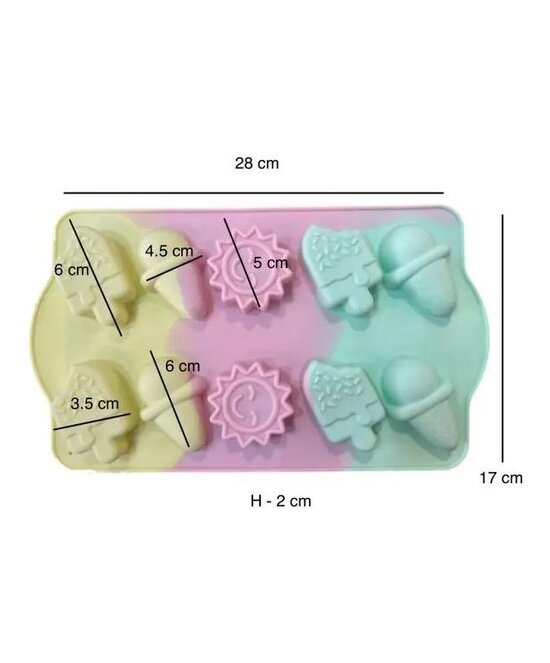 MOLDE HELADOS MEDIANOS 2D 10 CAVIDADES