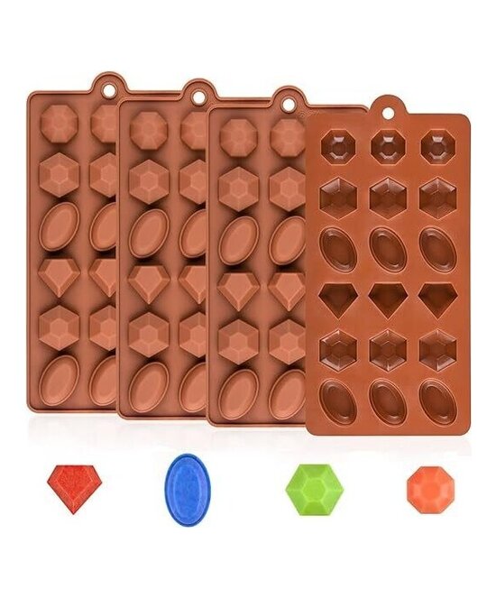 MOLDE FIGURAS JOYERIAS PLANAS 18 CAVIDADES PEQUEÑAS