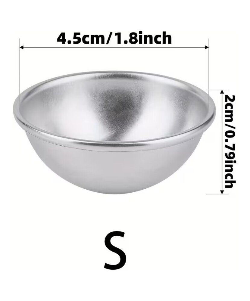 MOLDE PARA BOMBA DE BAÑO PEQUEÑO METAL. UNIDAD
