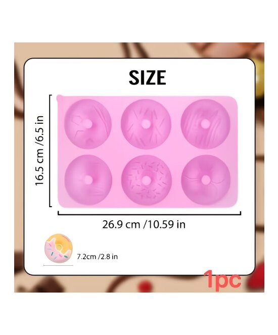 MOLDE DE DONAS GRANDES 6 DISEÑOS 2D