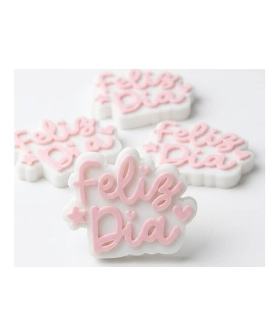 MOLDE FELIZ DIA PLANO MEDIANO CON RELIEVE