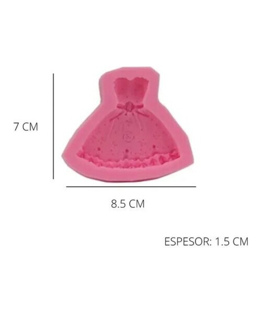 MOLDE VESTIDO PLANO DISEÑO PEQUEÑO