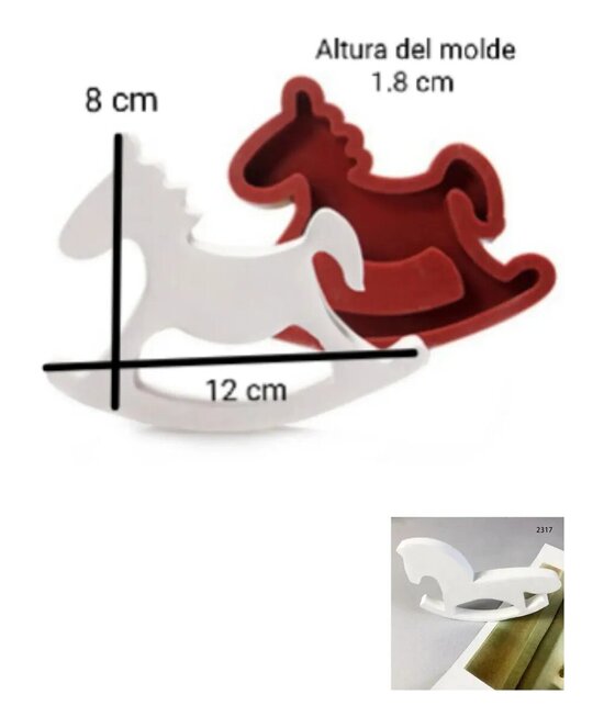 MOLDE CABALLO MECEDORA MEDIANO PLANO