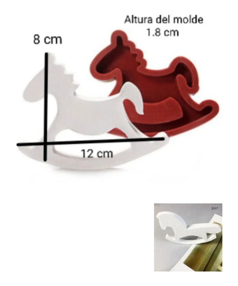MOLDE CABALLO MECEDORA MEDIANO PLANO
