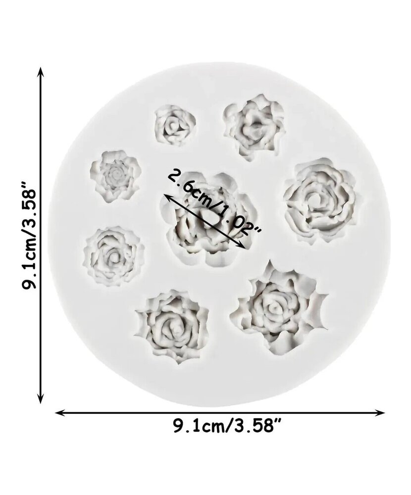 MOLDE MINI SUCULENTAS 8 CAVIDADES