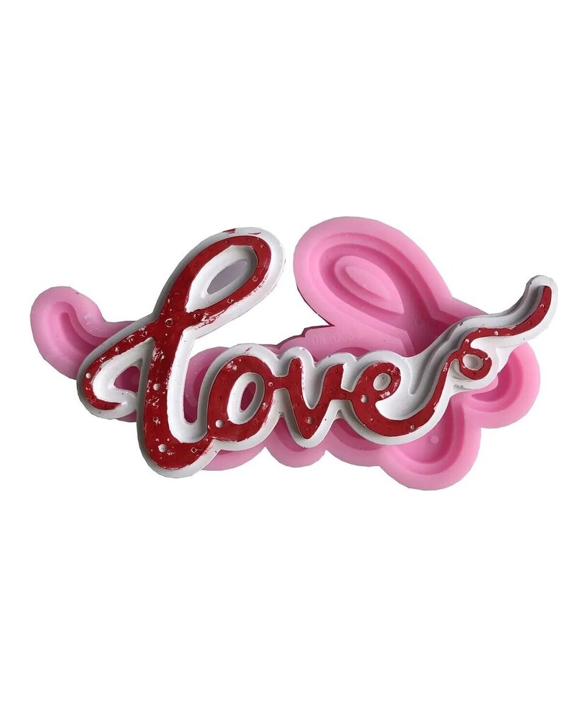 MOLDE LOVE LETRA CORRIDA PLANO PEQUEÑO