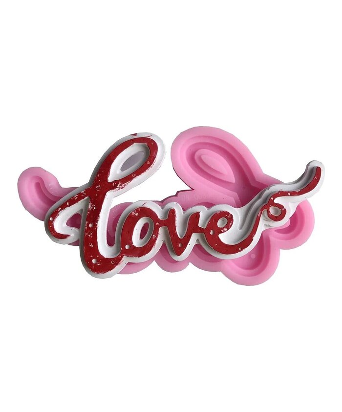 MOLDE LOVE LETRA CORRIDA PLANO PEQUEÑO