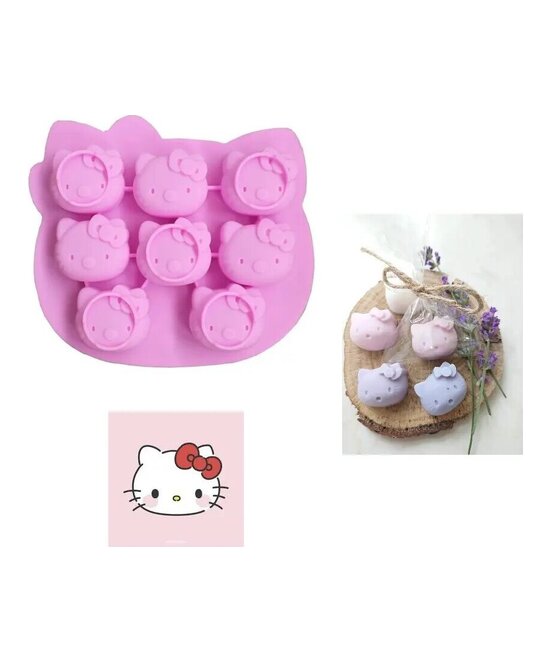 MOLDE HELLO KITTY 8 CAVIDADES LAZO