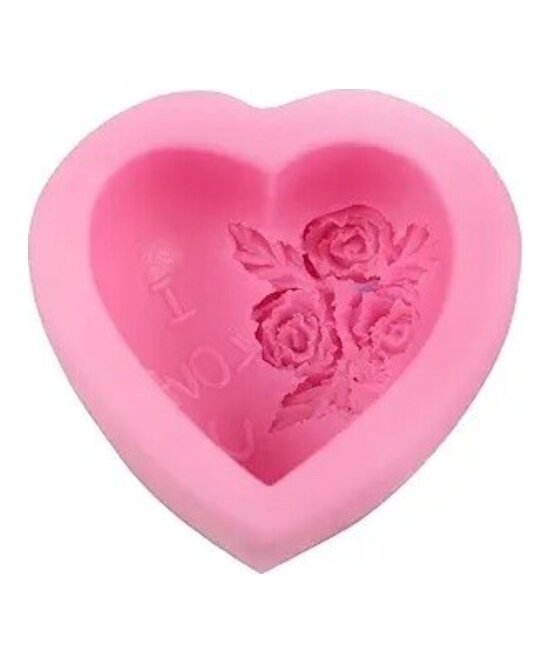 MOLDE CORAZON ROSAS FRASE MEDIANO