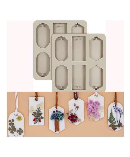 MOLDE TABLETAS AROMATICAS WAX OVALO, RECTANGULO 6 CAVIDADES