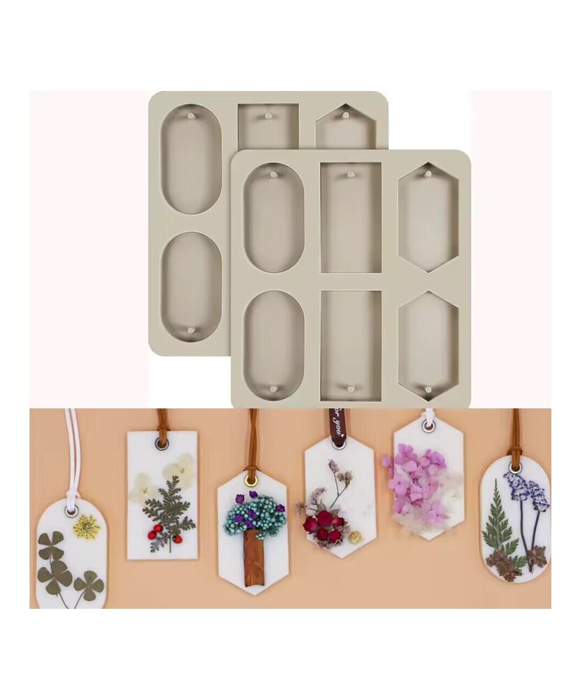 MOLDE TABLETAS AROMATICAS WAX OVALO, RECTANGULO 6 CAVIDADES