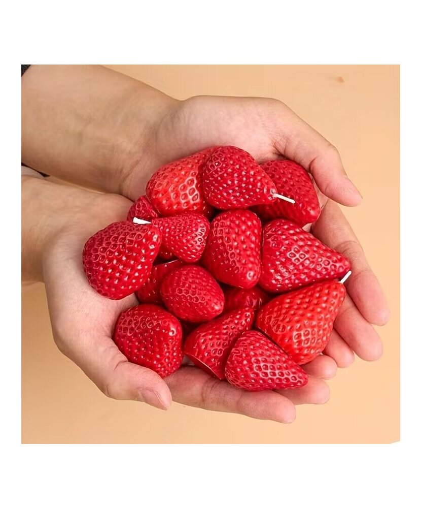 MOLDE DE FRESAS PEQUEÑAS 3D 4 CAVIDADES