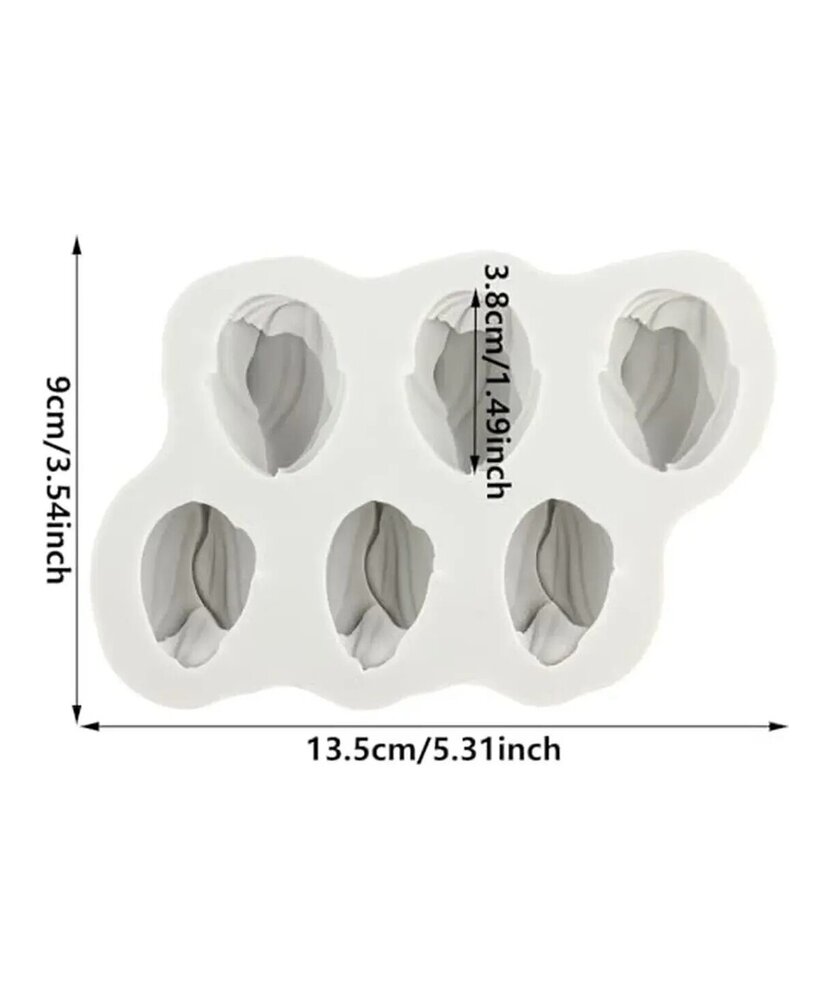 MOLDE TULIPANES PLANOS 6 CAVIDADES