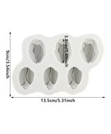 MOLDE TULIPANES PLANOS 6 CAVIDADES