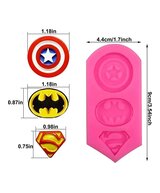 MOLDE LOGOS SUPER HEROES PEQUEÑOS PLANOS 3 CAVIDADES