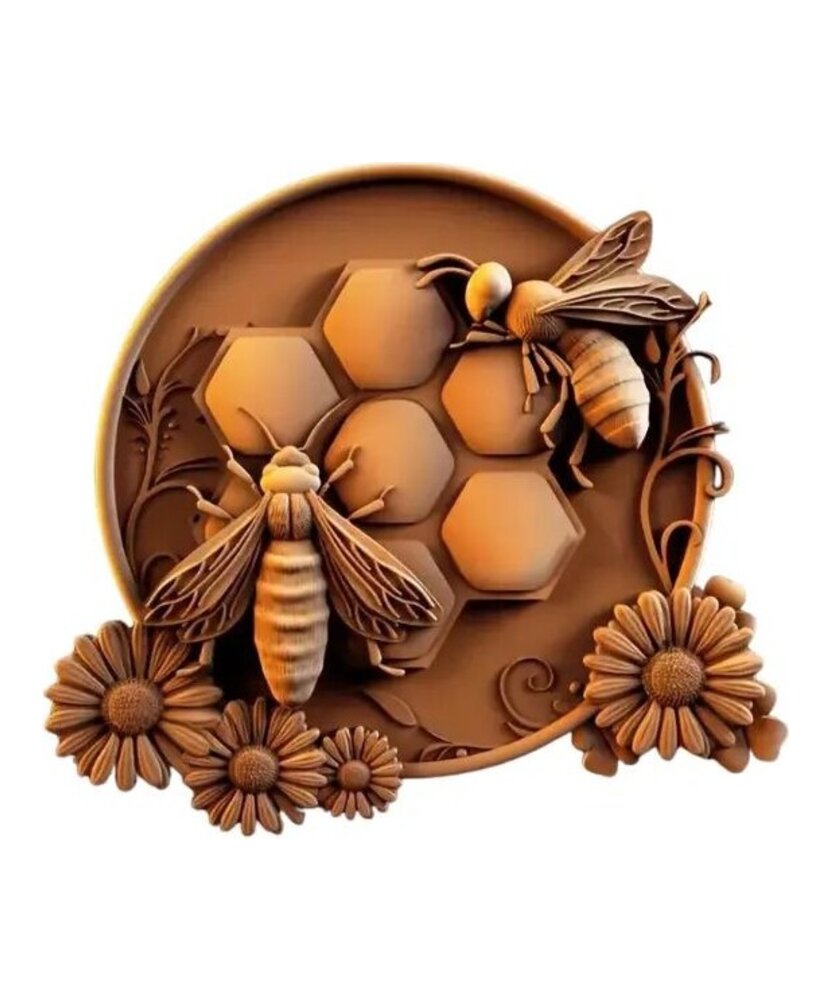MOLDE ABEJA PLANO MIEL