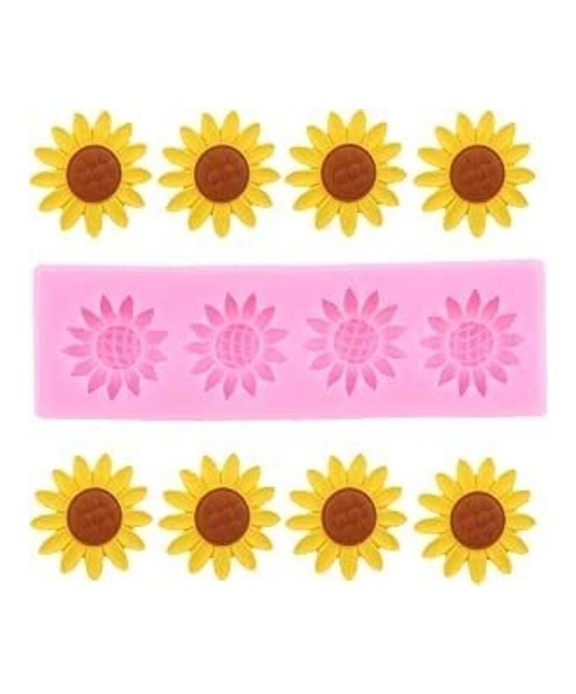 MOLDE MINI GIRASOLES 4 CAVIDADES PLANO