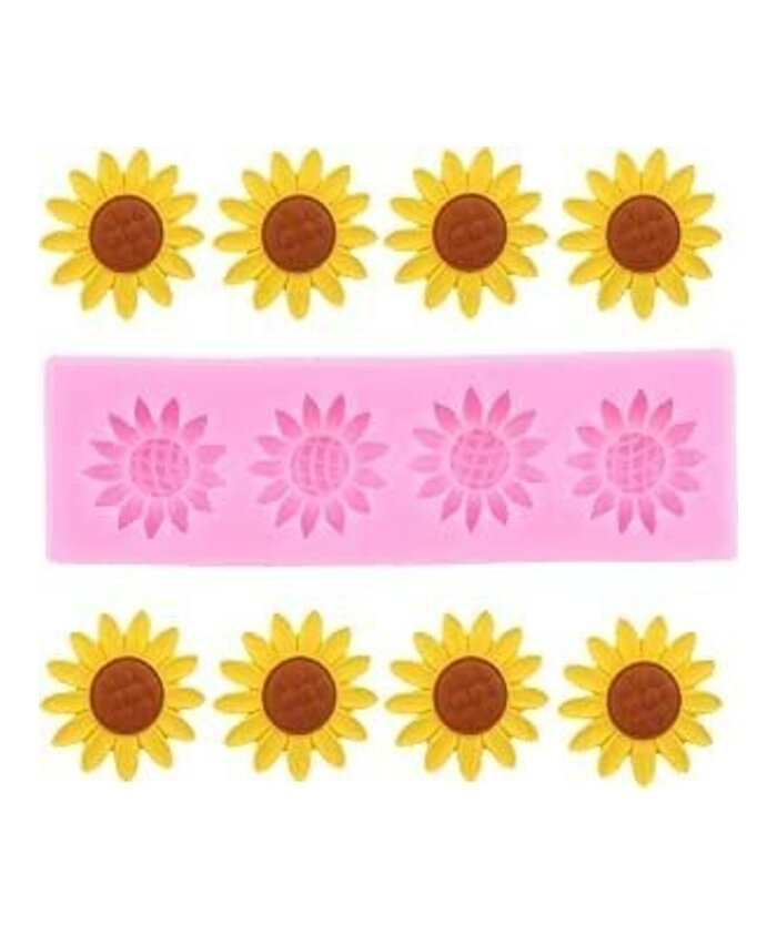 MOLDE MINI GIRASOLES 4 CAVIDADES PLANO
