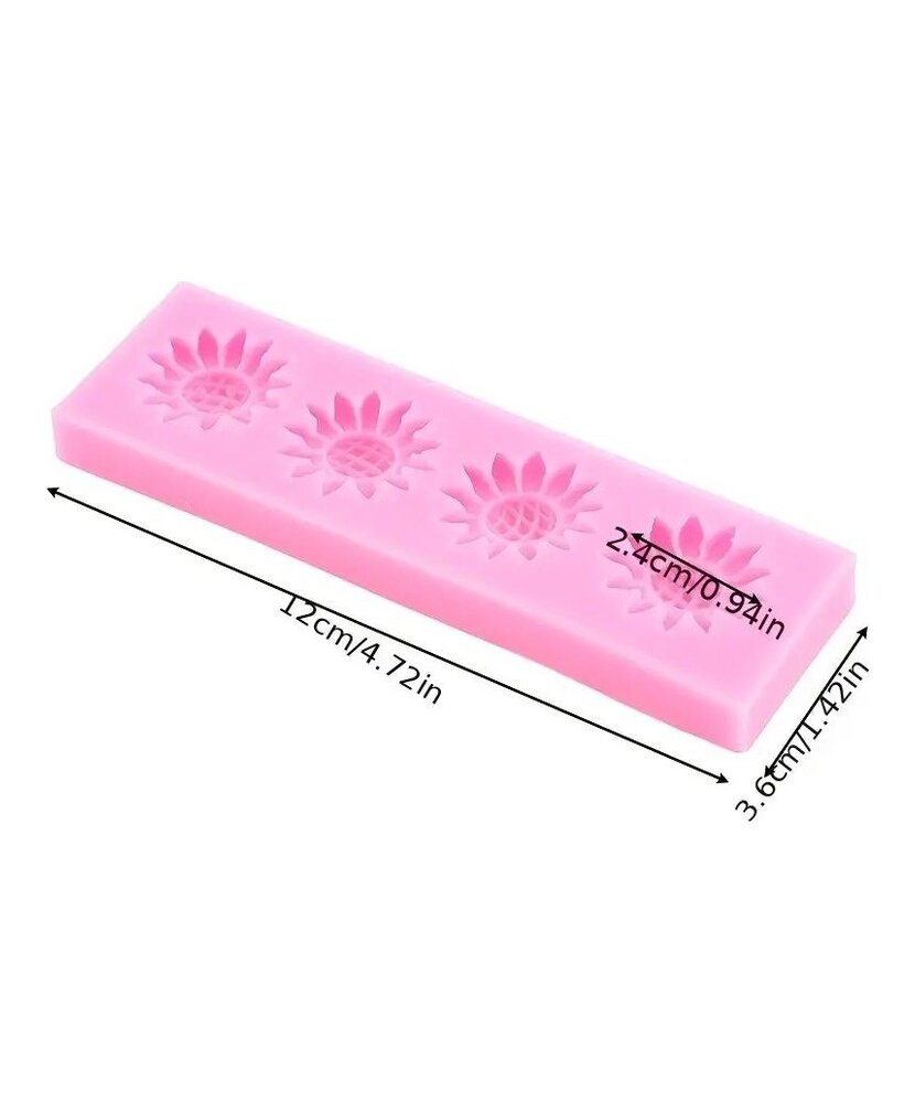 MOLDE MINI GIRASOLES 4 CAVIDADES PLANO