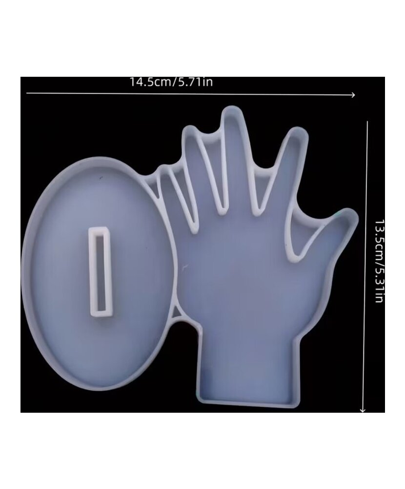 MOLDE EXHIBIDOR FORMA DE MANO PLANO