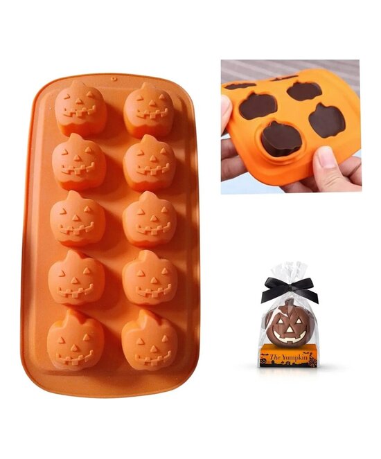 MOLDE CALABAZAS PEQUEÑAS HALLOWEN 10 CAVIDADES