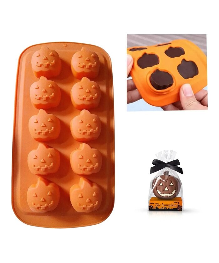 MOLDE CALABAZAS PEQUEÑAS HALLOWEN 10 CAVIDADES