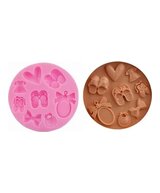 MOLDE PIEZAS DE BEBE MINI O CAVIDADES, LAZOS, ZAPATOS