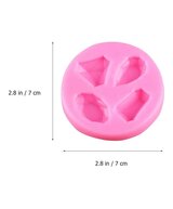 MOLDE PIEZAS JOYERIA, PIEDRAS PRECIOSAS, 4 CAVIDADES PLANO PEQUEÑOS