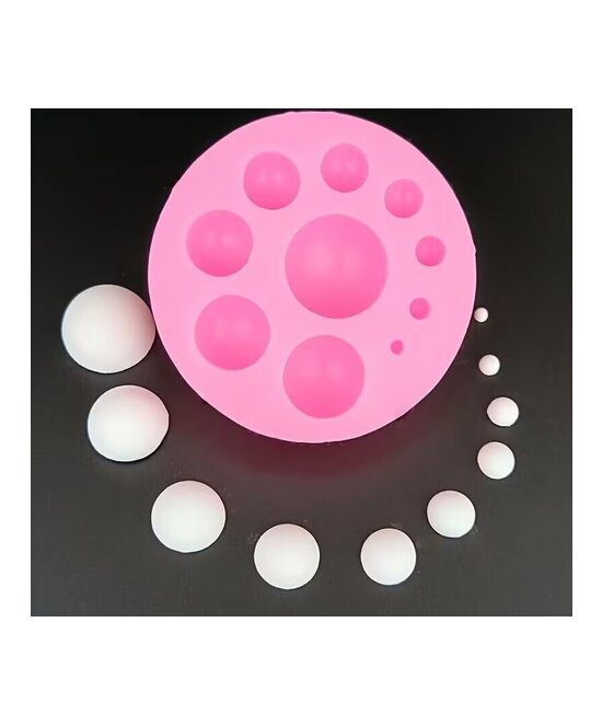 MOLDE MINI BOLAS PLANOS 10 CAVIDADES