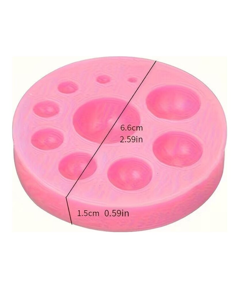 MOLDE MINI BOLAS PLANOS 10 CAVIDADES