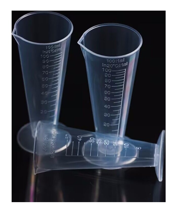 VASOS MEDIDORES 100 ML PLASTICO EMBUDO