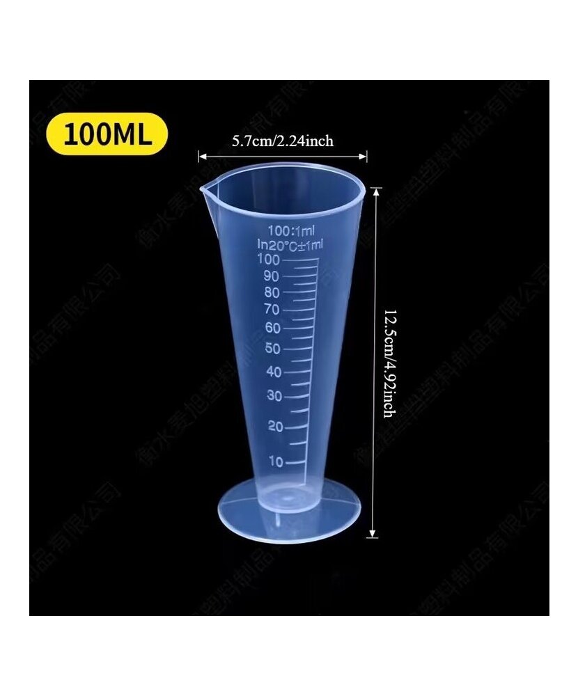 VASOS MEDIDORES 100 ML PLASTICO EMBUDO