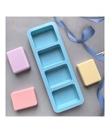 MOLDE RECTANGULAR 4 CAVIDADES JABONES