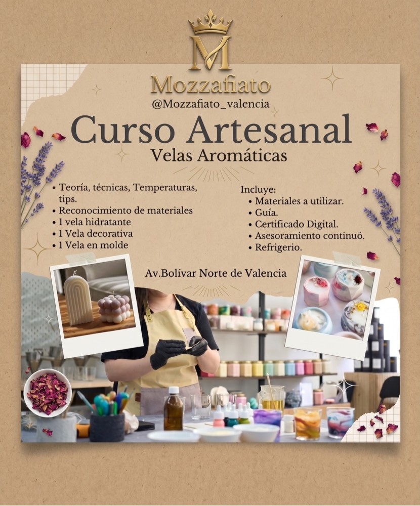 CURSO ARTESANAL VELAS AROMATICAS