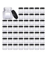 ENVASES DE VIDRIO CON TAPA NEGRA 45 ML