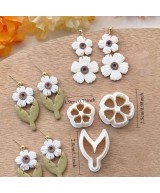 HERRAMIENTA DE ESTAMPADO CON RELIEVE Y TEXTURA FLORES Y HOJAS  PEQUEÑO