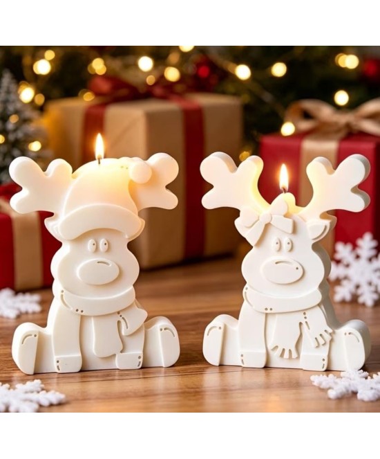 MOLDE RENOS NAVIDAD 2 CAVIDADES PLANO