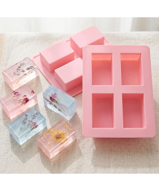 MOLDE JABONES RECTANGULARES ALTOS  4 CAVIDADES