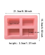 MOLDE JABONES RECTANGULARES ALTOS  4 CAVIDADES