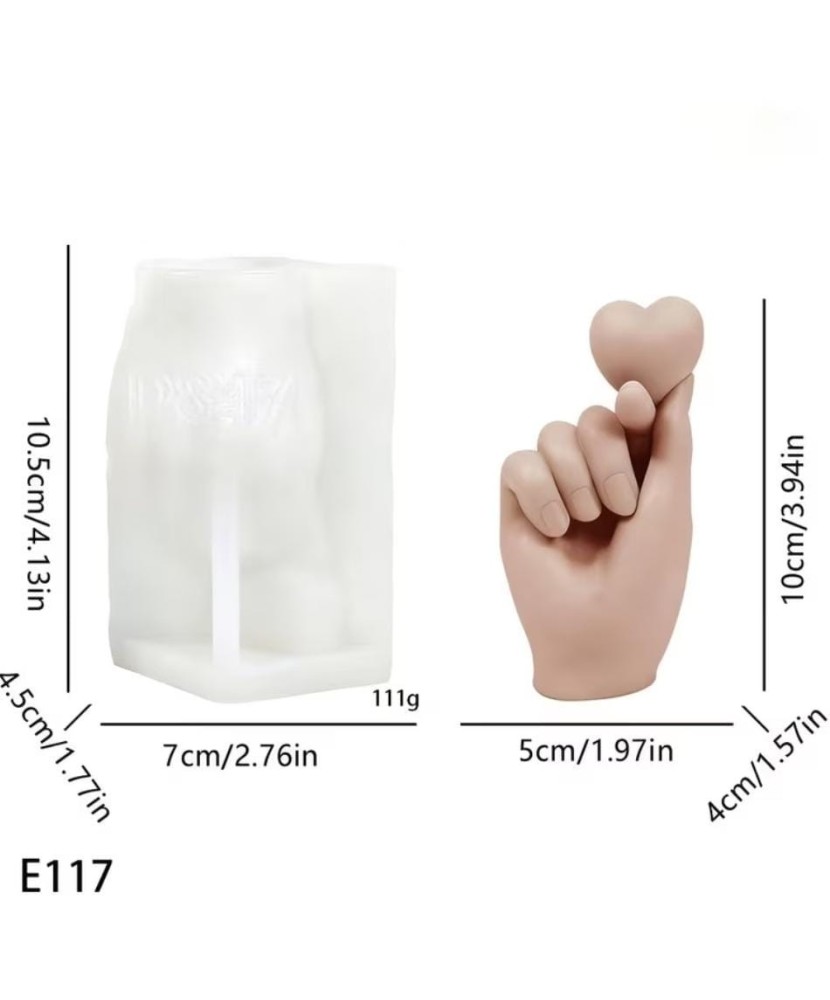 MOLDE MANO CORAZON TE QUIERO