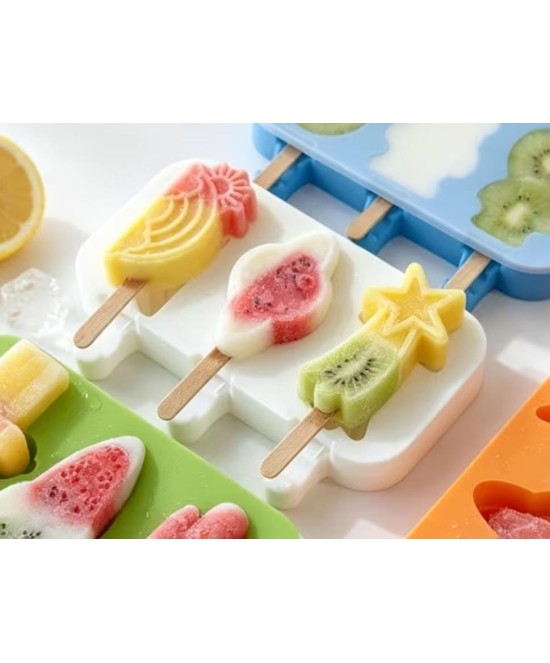 MOLDE PALETAS 3 CAVIDADES ESTRELLA, PLANETA