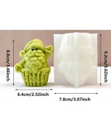 MOLDE CUPCAKE CON SANTA NAVIDAD