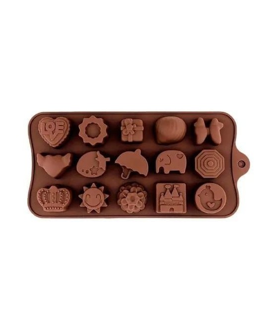 MOLDE VARIADO ELEFANTE, MARIPOSA, SOL, CORAZON, CORONA  PEQUEÑO