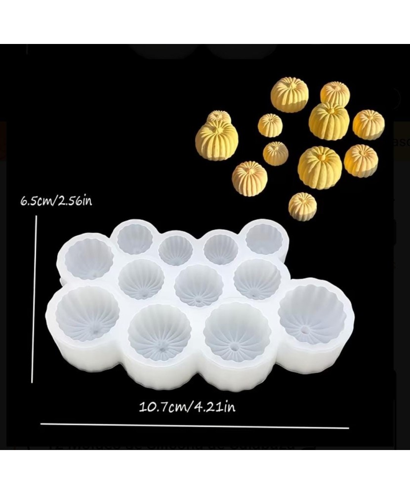 MOLDE MINI CALABAZAS 12 CAVIDADES
