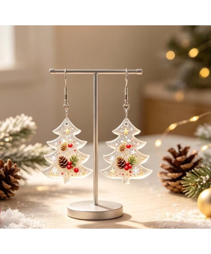 MOLDE MINI ARBOL NAVIDAD PARA ZARCILLOS O COLGANTES