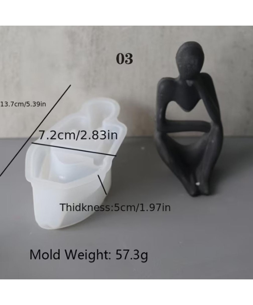 MOLDE DE FIGURAS AESTETIC MEDIANAS 3 UNIDADES
