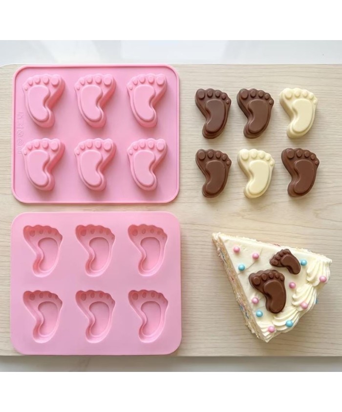 MOLDE PIES DE BEBE 6 CAVIDADES